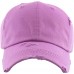 Ponycap Messy High Bun Ponytail Adjustable Solid Cotton Washed Baseball Cap Hat  eb-76347186